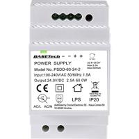 Basetech BT-2250321 DIN-rail netvoeding 24 V 2.5 A 60 W Aantal uitgangen:2 x Inhoud 1 stuk(s) - thumbnail