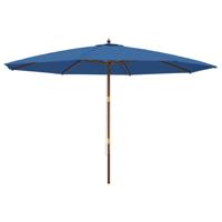 VidaXL Parasol met houten paal 400x273 cm azuurblauw - thumbnail