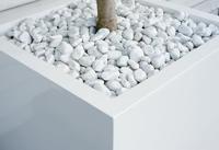 Pottery Pots Glossy Block 40x40x40 cm wit vierkante plantenbak - thumbnail