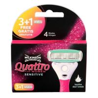 Wilkinson Quattro woman sensitive mesjes 3 + 1 4 Stuks - thumbnail