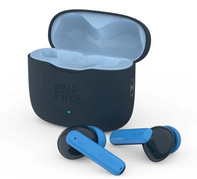 myFirst CareBuds - De eerste echte draadloze stereo hoofdtelefoon voor kinderen, veilige hoofdtelefoon voor kinderen met intelligente transparantie, maximaal volume van 85 dB (Space Blue)