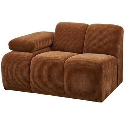 Woood Mojo 1-zits bank links ribstof Roestbruin