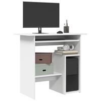 Bureau 80x45x74 cm bewerkt hout wit - thumbnail