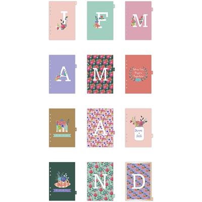 Creativ Company Index divider, a5, aantal pagina&apos;s 12, goud, rood, koraal, 1 stuk