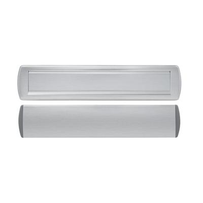 AXA AXA Curve Plus briefplaat met tochtklep en schacht deurdikte tot 72mm. - aluminium geslepen
