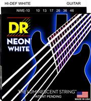 DR Strings NWE-10 Hi-Def Neon White Medium 10-46 elektrische gitaarsnaren - thumbnail