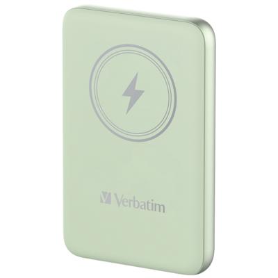 Verbatim Charge n Go Magnetic Wireless Powerbank 10000 mAh Fast Charge, Quick Charge 3.0, USB PD 3.0, Adaptive Fast Charge LiPo USB-C Groen Verbatim Charge n Go Magnetic Wireless Powerbank 10000 mAh Fast Charge, Quick Charge 3.0, USB PD 3.0, Adaptive Fast Charge LiPo USB-C Groen