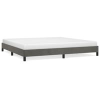 Bedframe zonder matras 200x200 cm fluweel donkergrijs - thumbnail