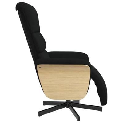 Fauteuil verstelbaar met voetensteun stof zwart Fauteuil verstelbaar met voetensteun stof zwart