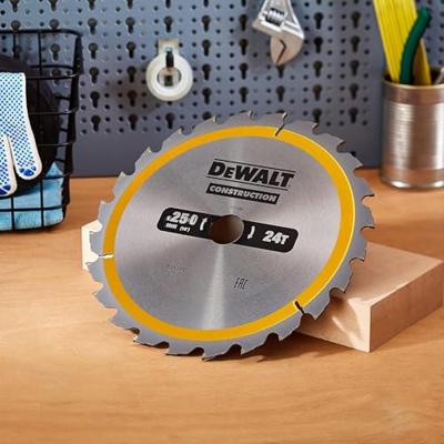 DeWALT Cirkelzaagblad voor Hout | Construction | Ø 250mm Asgat 30mm 24T - DT1956-QZ