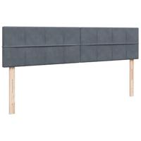 Ottoman bed met matrassen 200x200cm fluweel donkergrijs - thumbnail