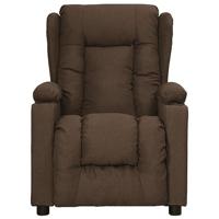 Fauteuil verstelbaar stof bruin - thumbnail