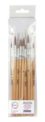 Penseel qrea synthetisch haar set à 10 breedtes