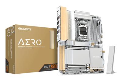 Gigabyte X870E AERO X3D WOOD Moederbord Socket AMD AM5 Vormfactor ATX