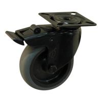 Novio zwenkwiel 50 mm TPE met rem - thumbnail