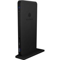 ICY BOX IB-DK2405-C USB 3.2 Gen 1 (3.1 Gen 1) Type-C 10000 Mbit/s Zwart - thumbnail