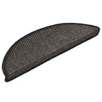 VidaXL Trapmatten zelfklevend 15st sisal-look 56x17x3cm antracietkleur - thumbnail