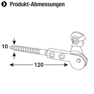 Connex Draailuikstop 10X120 Bvz - DYB2901501