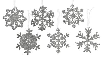 10 stuks! Sneeuwvlok plastic d10 cm zilver Kerst Decoris - Decoris