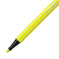 Viltstift stabilo pen 68/024 m neon geel | 10 stuks - thumbnail