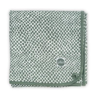 Jollein jersey baby wiegdeken 75x100cm Snake ash green