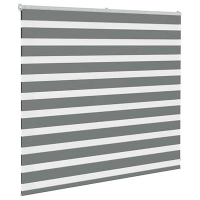 VidaXL Zebra rolgordijn 155x100 cm stofbreedte 150,9 cm donkergrijs