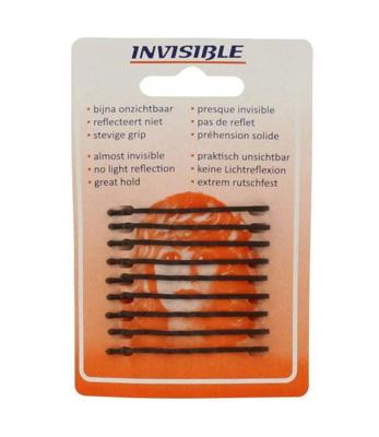 Invisible schuifjes newey kaartje bruin kort