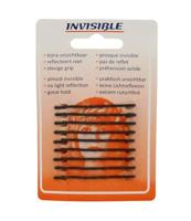 Invisible schuifjes newey kaartje bruin kort - thumbnail