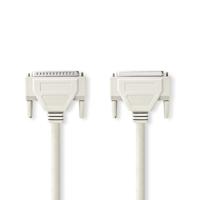 Nedis Seriële Kabel | D-SUB 25-Pins Male naar D-SUB 25-Pins Female | 2 m | 1 stuks - CCGP52110IV20 CCGP52110IV20 - thumbnail