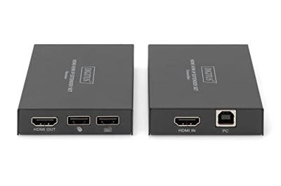 Digitus DS-55507 HDMI / RJ45 Adapter [1x HDMI-bus - 1x HDMI-bus] Zwart 4K UHD