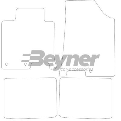 Velours Automatten passend voor Hyundai i40 2011- 4-delig HL1260444