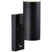 Enzo Nordlux wandlamp tin maxi double met sensor 2x gu10 zwart ip54 - 4800929 - thumbnail