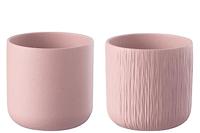 J-Line bloempot Gen - keramiek - roze - XXL - 2 stuks - Ø 26.5 cm - thumbnail