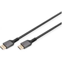 Digitus DB-340201-030-S DisplayPort-kabel DisplayPort Aansluitkabel DisplayPort-stekker 3 m Zwart Afgeschermd (drievoudig), Flexibel, Halogeenvrij, Rond - thumbnail