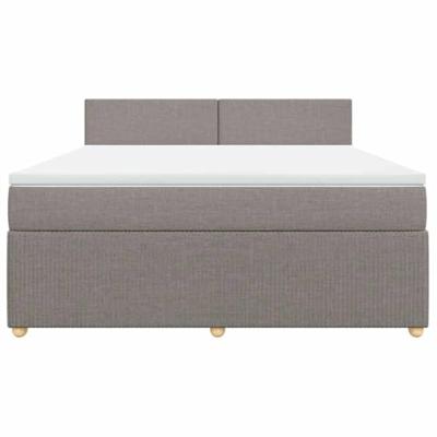 Boxspring met matras stof taupe 180x200 cm