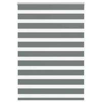 VidaXL Zebra rolgordijn 105x150 cm stofbreedte 100,9 cm donkergrijs - thumbnail
