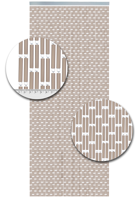 Vliegengordijn Hulzen Verspringen Zand - 100cm x 240cm - thumbnail