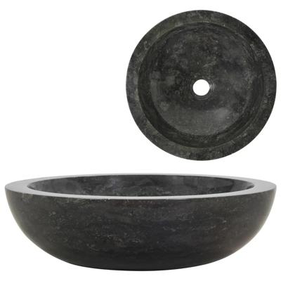 VidaXL Gootsteen 40x12 cm marmer zwart