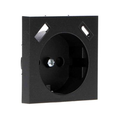 Reflex Inlegplaat voor wandcontactdoos met USB-C & USB - Zwart