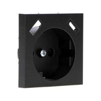 Reflex Inlegplaat voor wandcontactdoos met USB-C & USB - Zwart - thumbnail