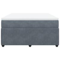 Boxspring met matras fluweel donkergrijs 160x200 cm - thumbnail