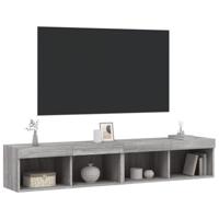 Tv-meubels met LED-verlichting 2 st 80x30x30 cm grijs sonoma - thumbnail