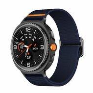Nylon Loop bandje - Donkerblauw - Samsung Galaxy Watch 8 Classic - 46mm - thumbnail