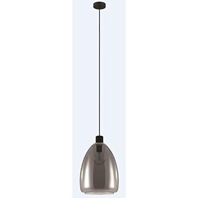 Eglo Glazen hanglampChelvey zwart met smoke glas - 32167