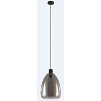 Eglo Glazen hanglampChelvey zwart met smoke glas - 32167 - thumbnail