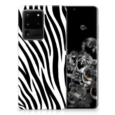 Samsung Galaxy S20 Ultra | TPU Hoesje | Zebra Samsung Galaxy S20 Ultra | TPU Hoesje | Zebra