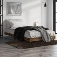 Bedframe zonder matras hout gerookt eikenkleurig 100x200 cm - thumbnail