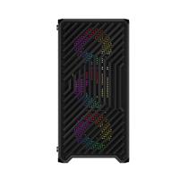 ATX Semi-toren doos KEEP OUT XC-220 ARGB 4FANS Zwart - thumbnail
