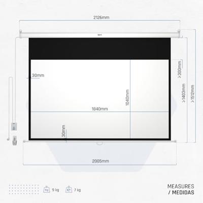 Panoramisch Elektrisch Paneel iggual PSIPS184 80" (184 x 104 cm) 84"