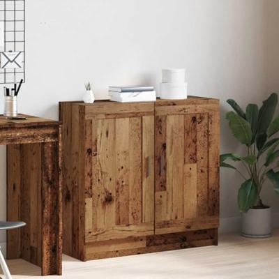 Boekenkast 82,5x30,5x80 cm bewerkt hout oud houtkleurig